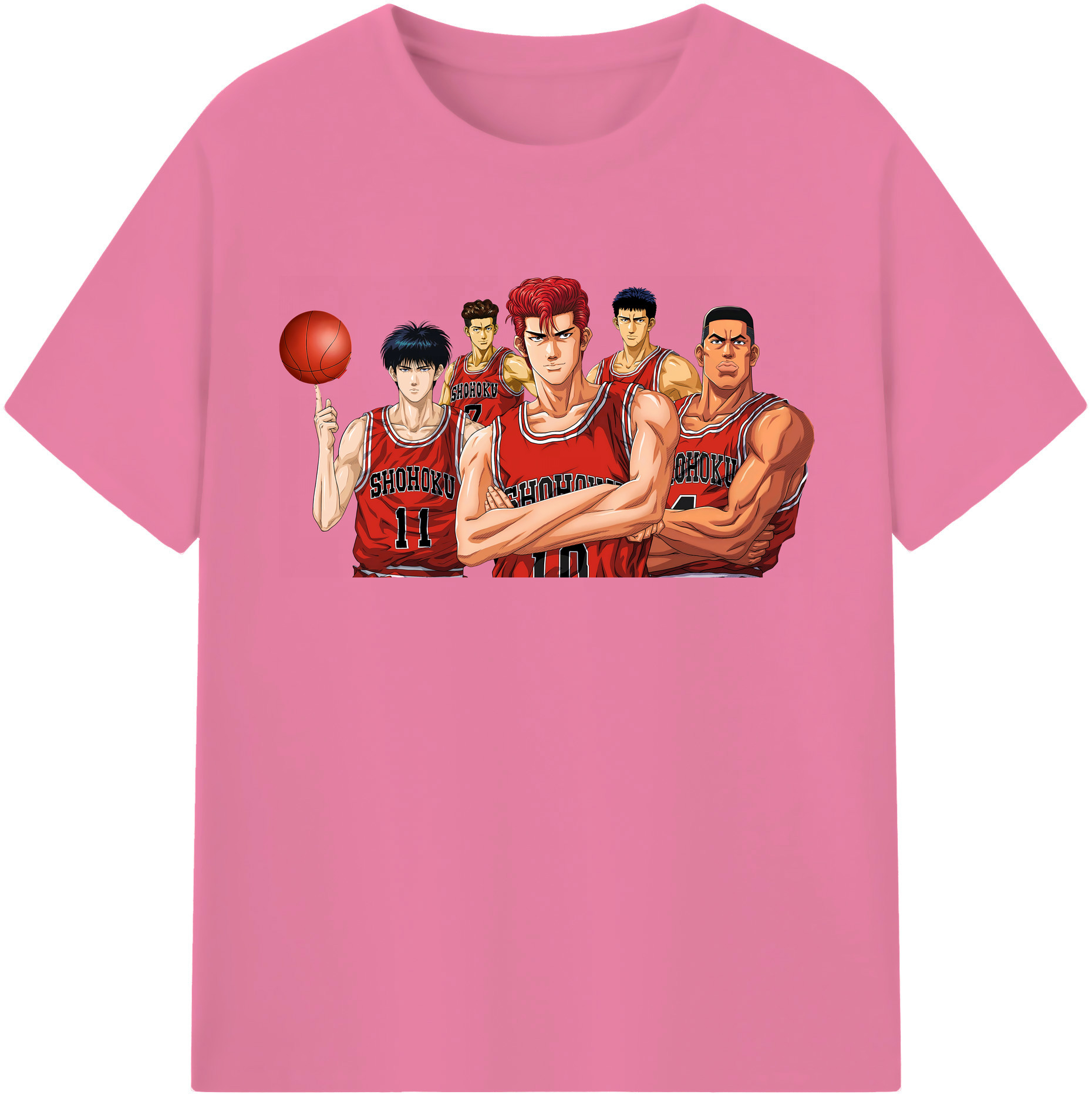 SLAM DUNK／スラムダンク 綿100％半袖Tシャツ（フロントプリント）